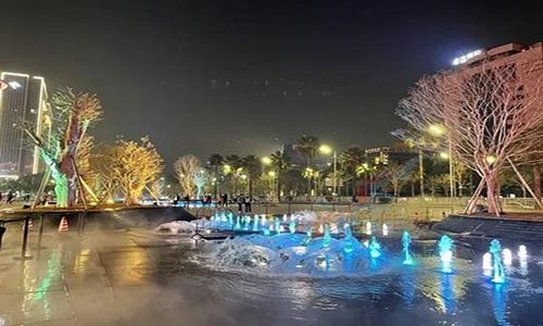 Foshan Wangfujing Ziwei Harbour Musical Fountain, den mest bländande vattensh...